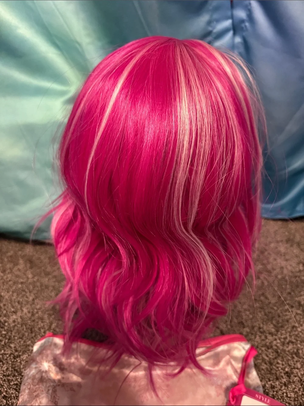 Petite Shiloh Pink Panther Women’s Wig - Vibrant Pink & White Highlights